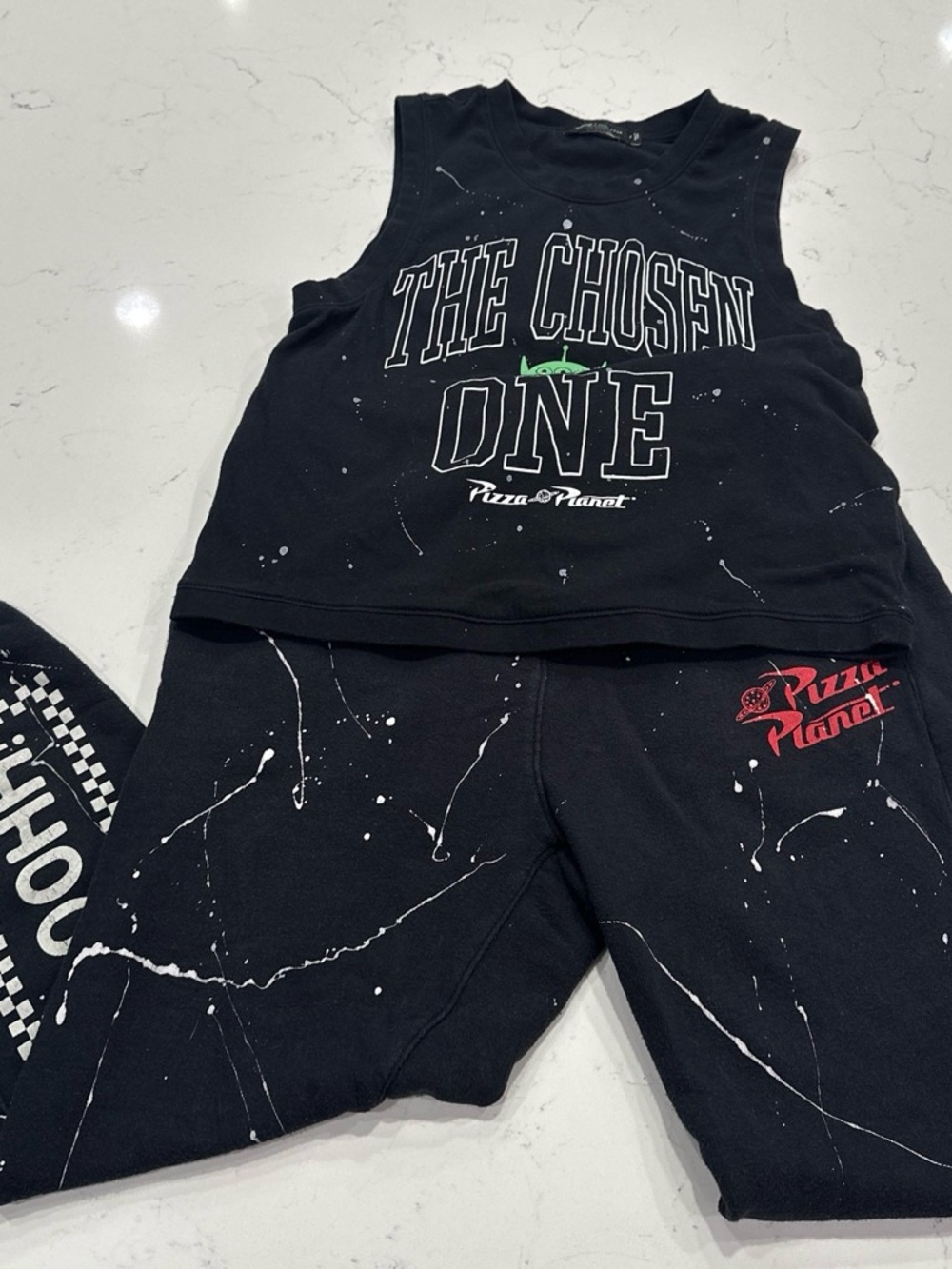 Disney Black "The Chosen One" Pizza Planet Lounge Set